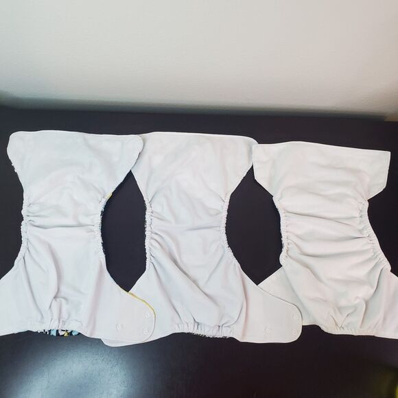 Cloth Diaper LOT 5 OS Pocket Diapers Mixed Brands Fixer Lot Relaxed Elastics - Picture 3 of 12